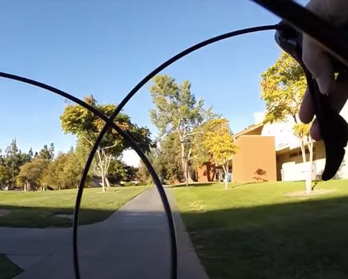 Student on bike